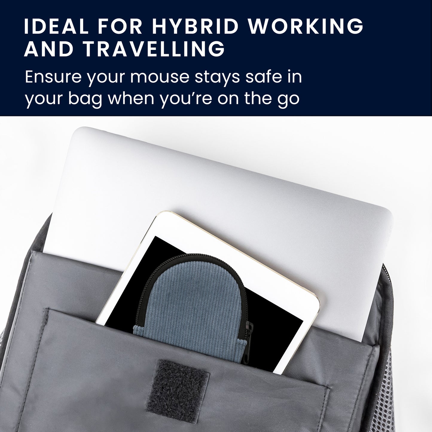 kwmobile Mouse Bag compatible with TECKNET Pro 2.4G 2600 Case - Cover for Bluetooth Mouse made of robust fabric