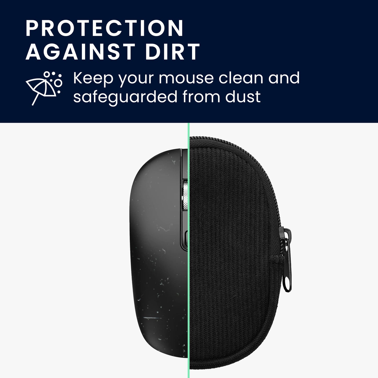 kwmobile Mouse Pouch compatible with HP Z3700 / Anmck M1P / AE WISH ANEWISH / cimetech TM013 Case - Cover for Bluetooth Mouse made of Durable Neoprene Fabric