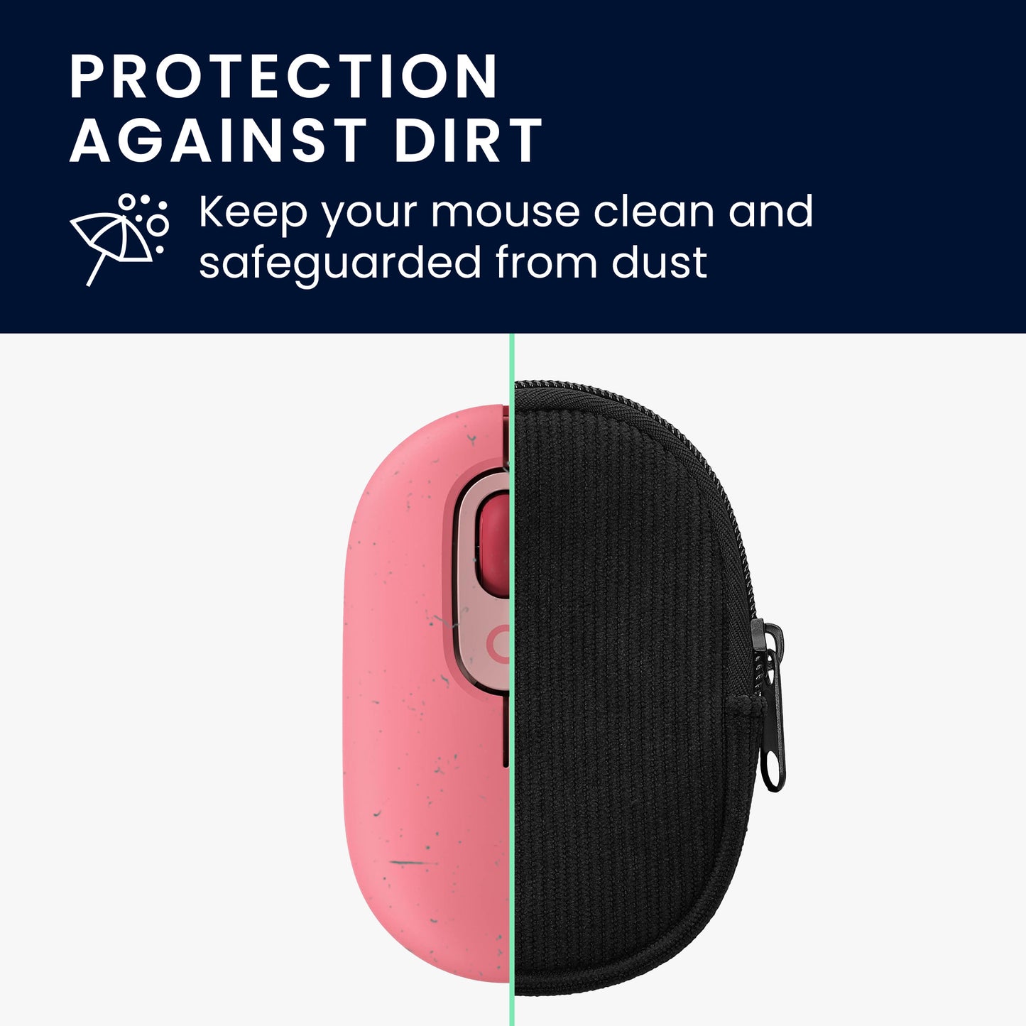 kwmobile Mouse Bag compatible with Logitech POP Mouse Case - Neoprene Fabric Bluetooth Mouse Cover