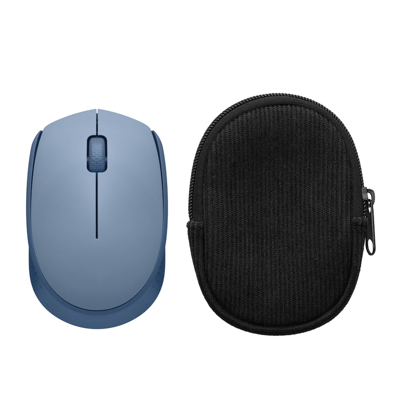 kwmobile Maus Tasche kompatibel mit Logitech M171 Hülle - Case für Bluetooth Maus aus robustem Cord und Neopren Stoff - Schwarz Schwarz  