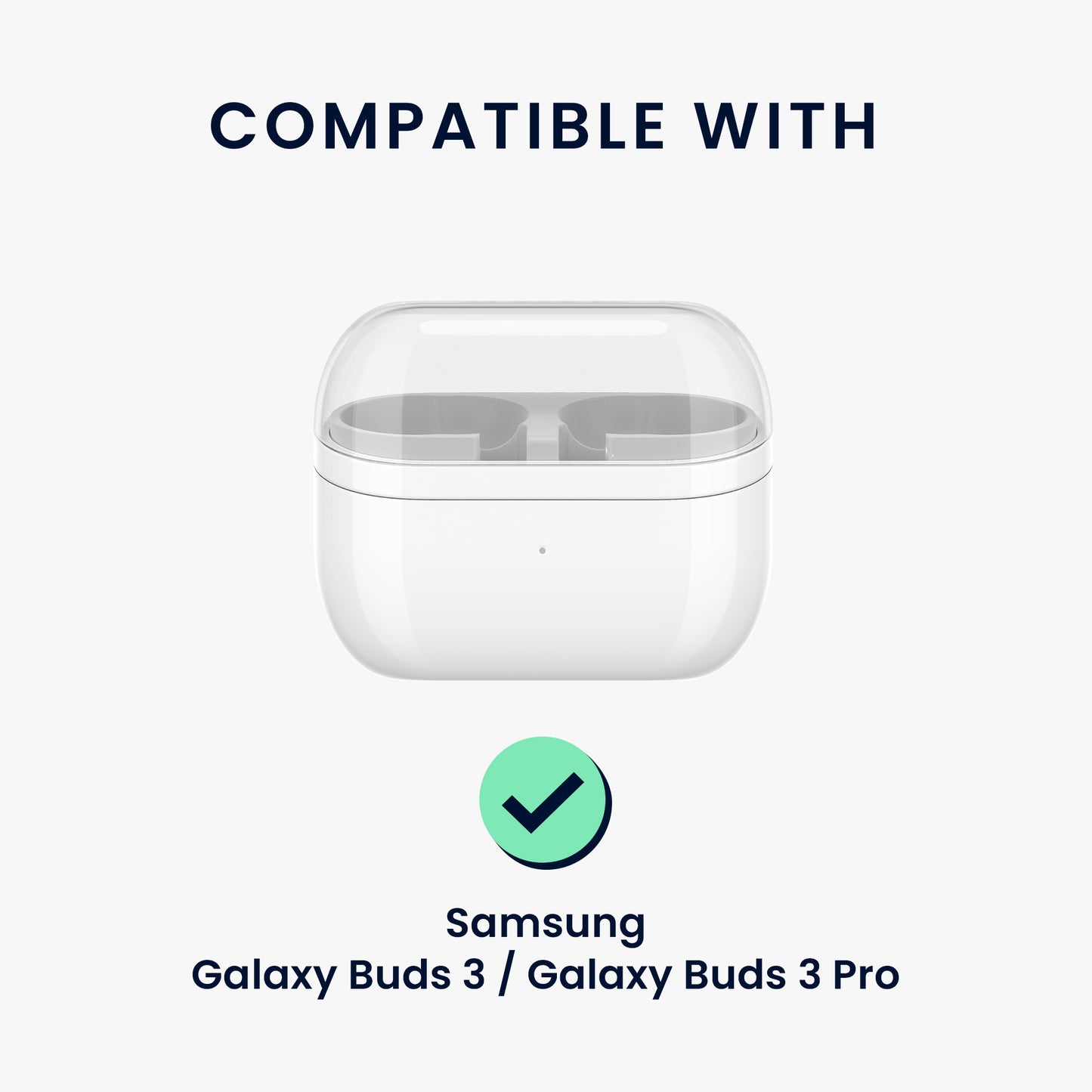 kwmobile Headphone Case compatible with Samsung Galaxy Buds 3 / Galaxy Buds 3 Pro Case with Stand Function and Security Latch