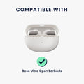 kwmobile Headphone Case Compatible with Bose Ultra Open Earbuds Cover with Stand Function and Safety Clasp