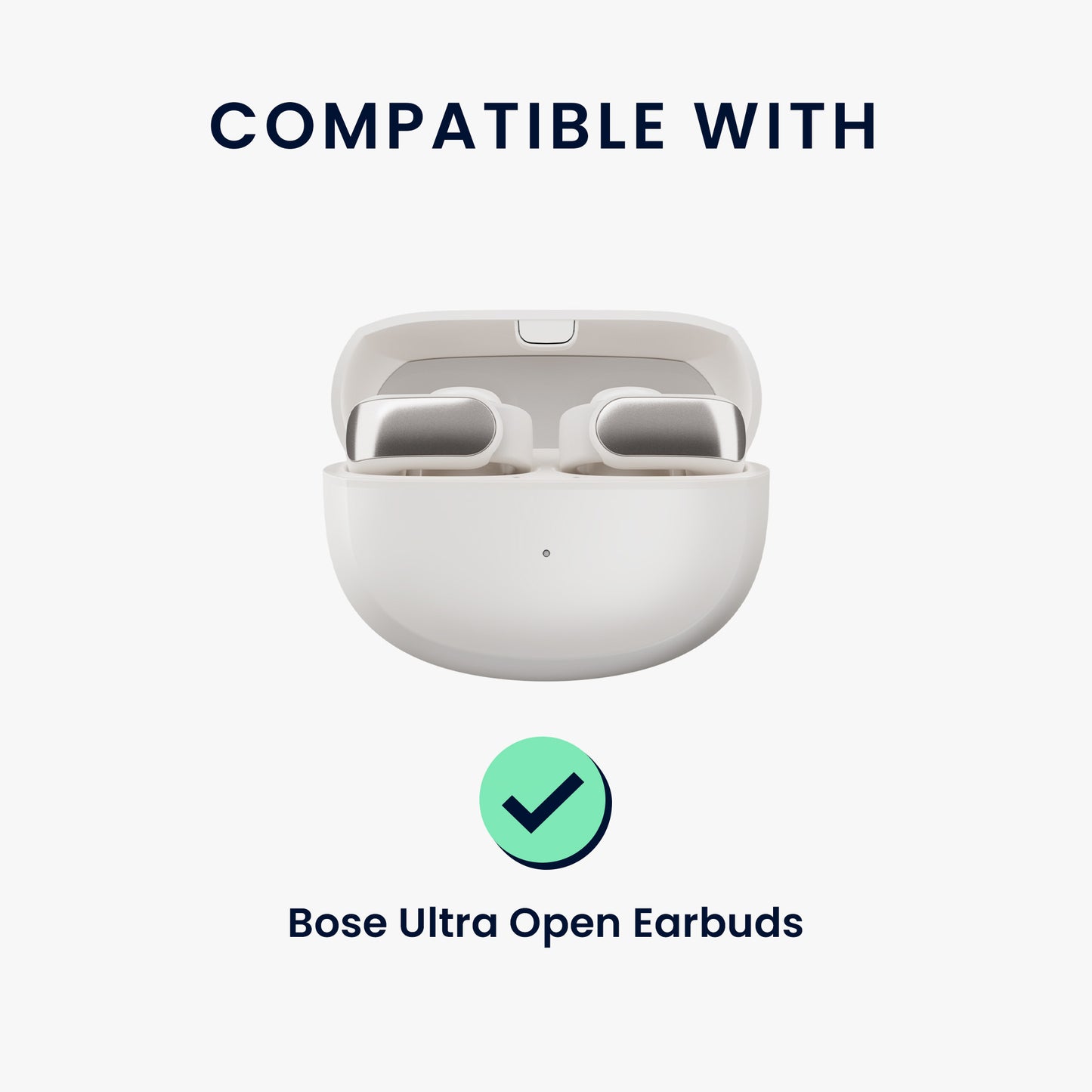 kwmobile Headphone Case Compatible with Bose Ultra Open Earbuds Cover with Stand Function and Safety Clasp