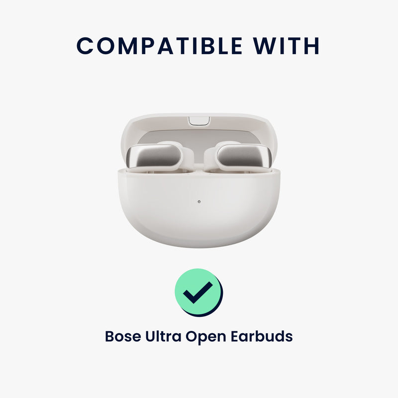 kwmobile Headphone Case Compatible with Bose Ultra Open Earbuds Cover with Stand Function and Safety Clasp