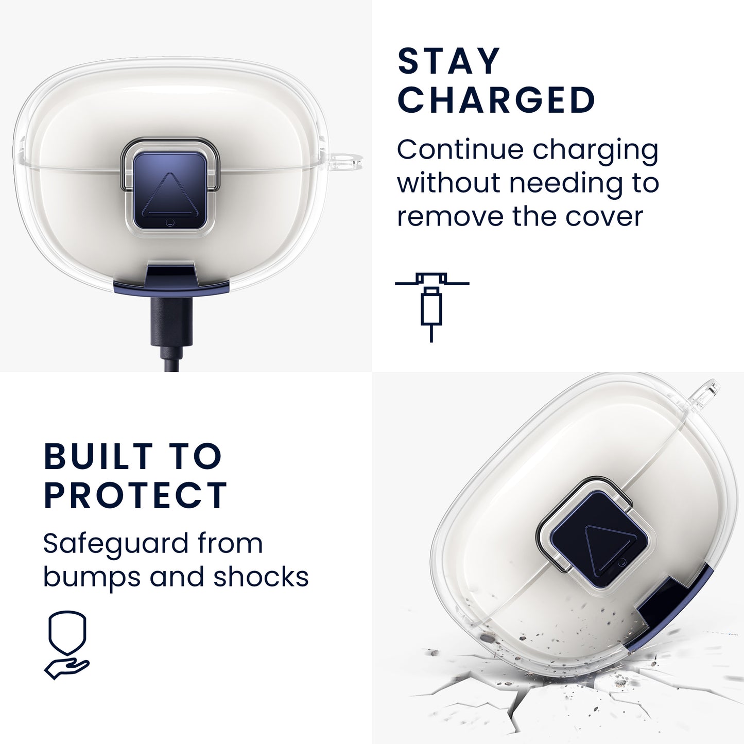 kwmobile Headphone Case Compatible with Bose Ultra Open Earbuds Cover with Stand Function and Safety Clasp