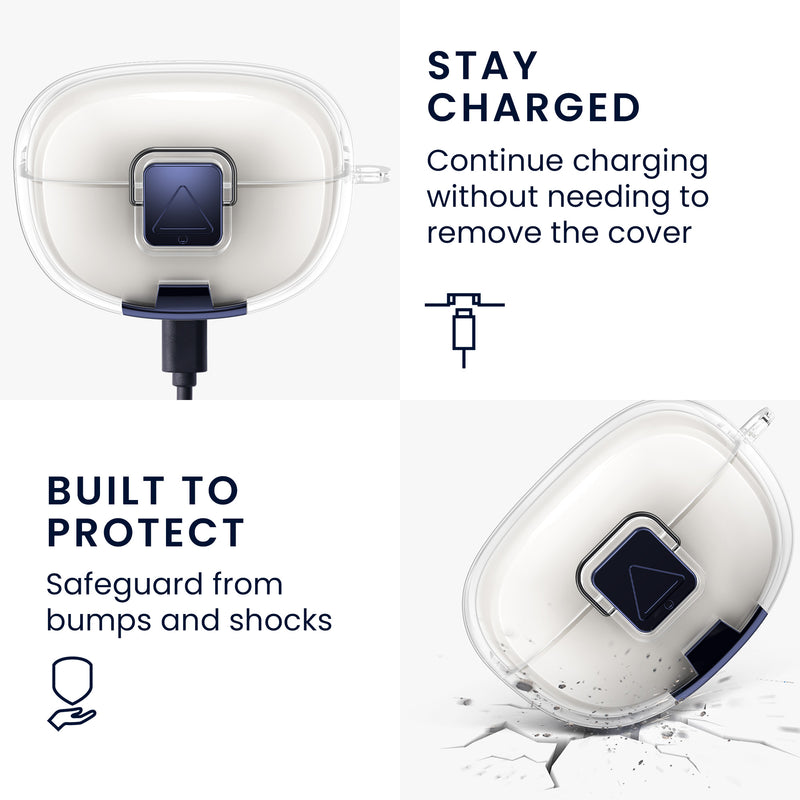 kwmobile Headphone Case Compatible with Bose Ultra Open Earbuds Cover with Stand Function and Safety Clasp