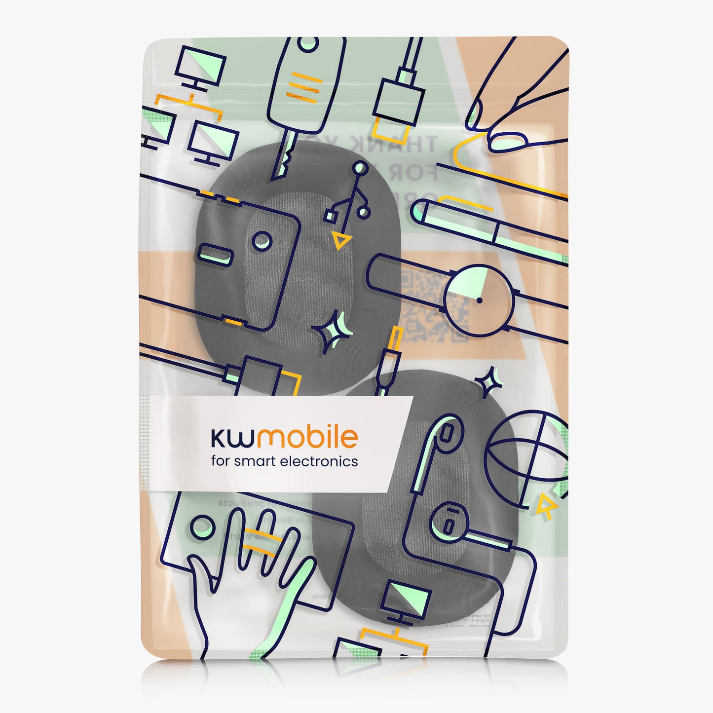 kwmobile Ear Pads for Corsair HS55 Earpad Replacements Headphone Spare Parts Headphone Replacement Pads with Cooling Effect