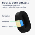 kwmobile Ear Pads for Corsair HS55 Earpad Replacements Headphone Spare Parts Headphone Replacement Pads with Cooling Effect