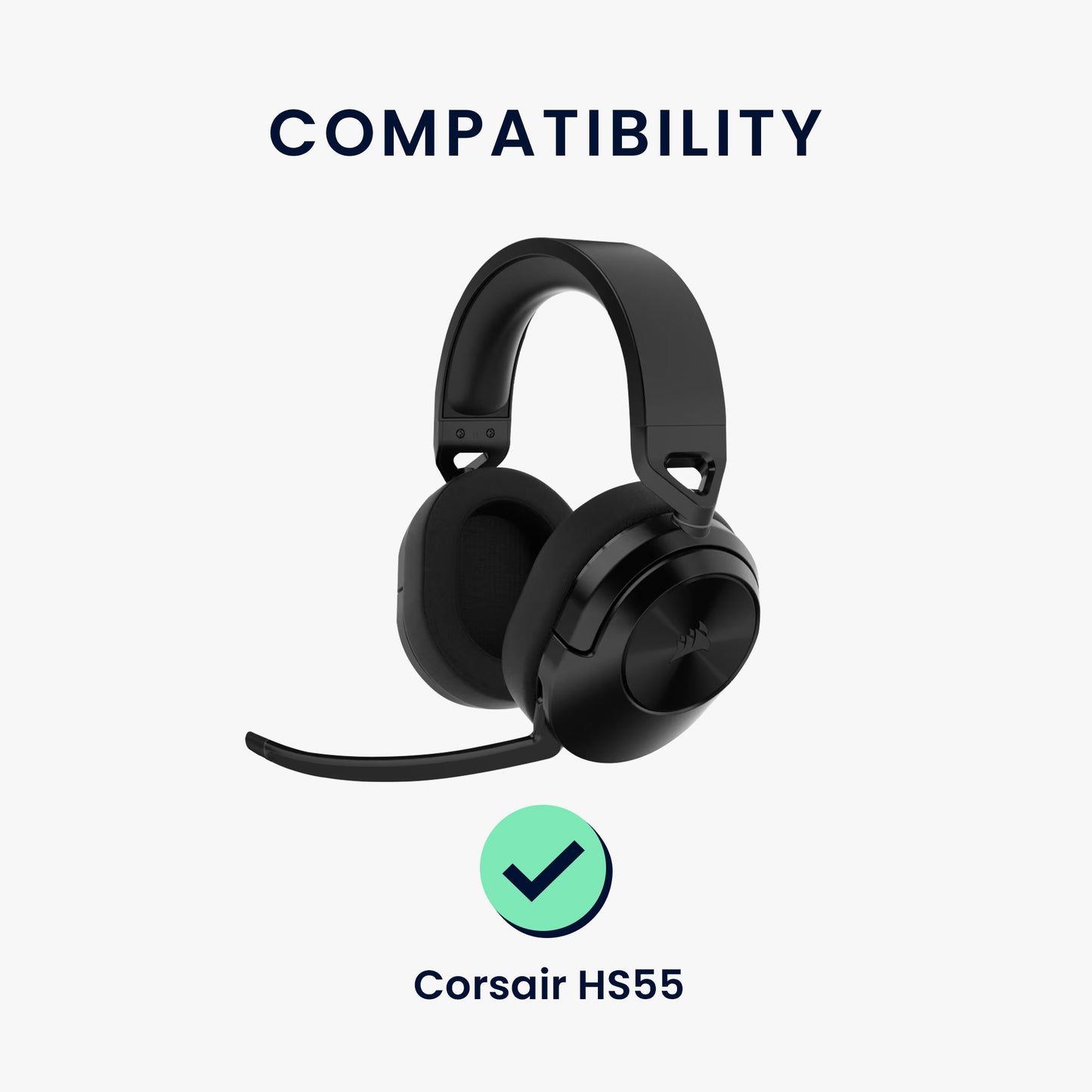 kwmobile Ear Pads for Corsair HS55 Earpad Replacements Headphone Spare Parts Headphone Replacement Pads with Cooling Effect