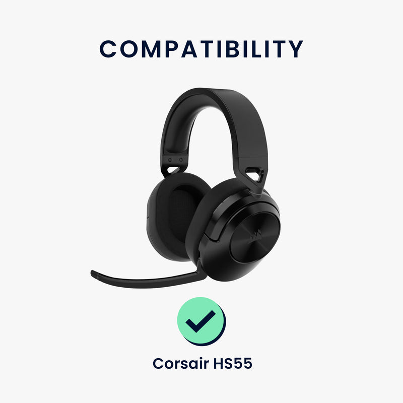 kwmobile Ear Pads for Corsair HS55 Earpad Replacements Headphone Spare Parts Headphone Replacement Pads with Cooling Effect