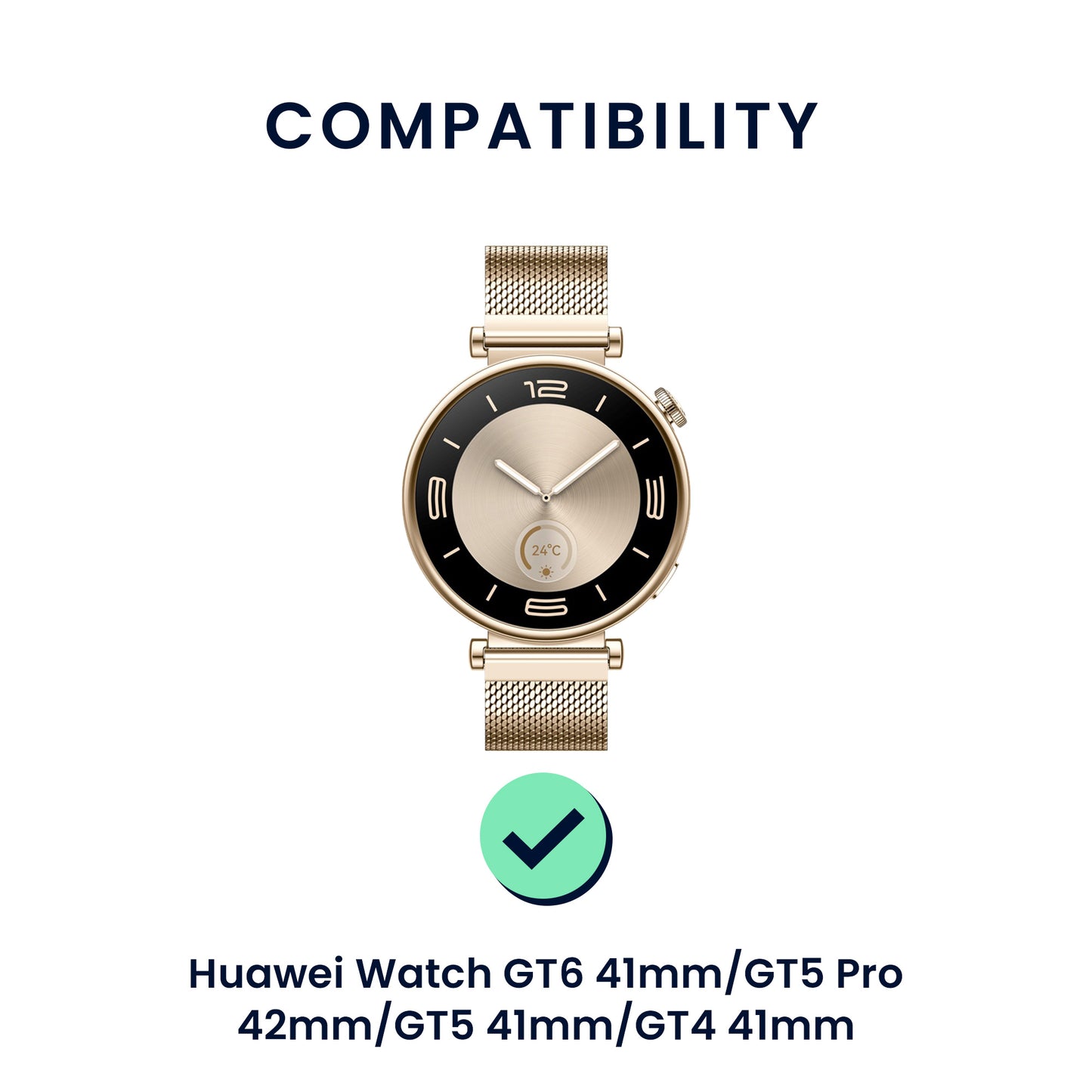 kwmobile Watch Strap for Huawei Watch GT6 41mm / GT5 Pro 42mm / GT5 41mm / GT4 41mm Bracelet Fitness Tracker Band Set Replacement Strap Smartwatch