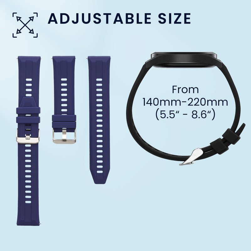 kwmobile Watch Strap for Huawei Watch GT6 Pro 46mm / GT6 46mm / GT5 Pro 46mm / GT5 46mm Bracelet Fitness Tracker Band Set Replacement Strap Smartwatch