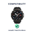 kwmobile Watch Strap for Amazfit T-Rex3 Pro 48mm Strap Fitness Tracker Band Set Replacement Strap Smartwatch