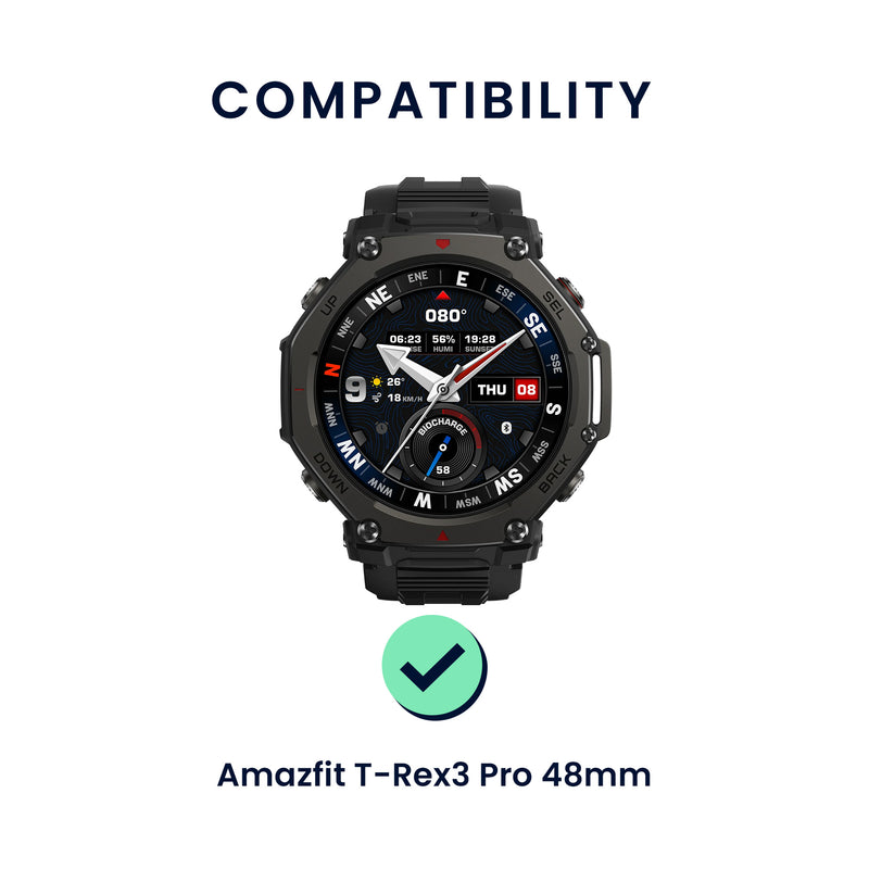 kwmobile Watch Strap for Amazfit T-Rex3 Pro 48mm Strap Fitness Tracker Band Set Replacement Strap Smartwatch