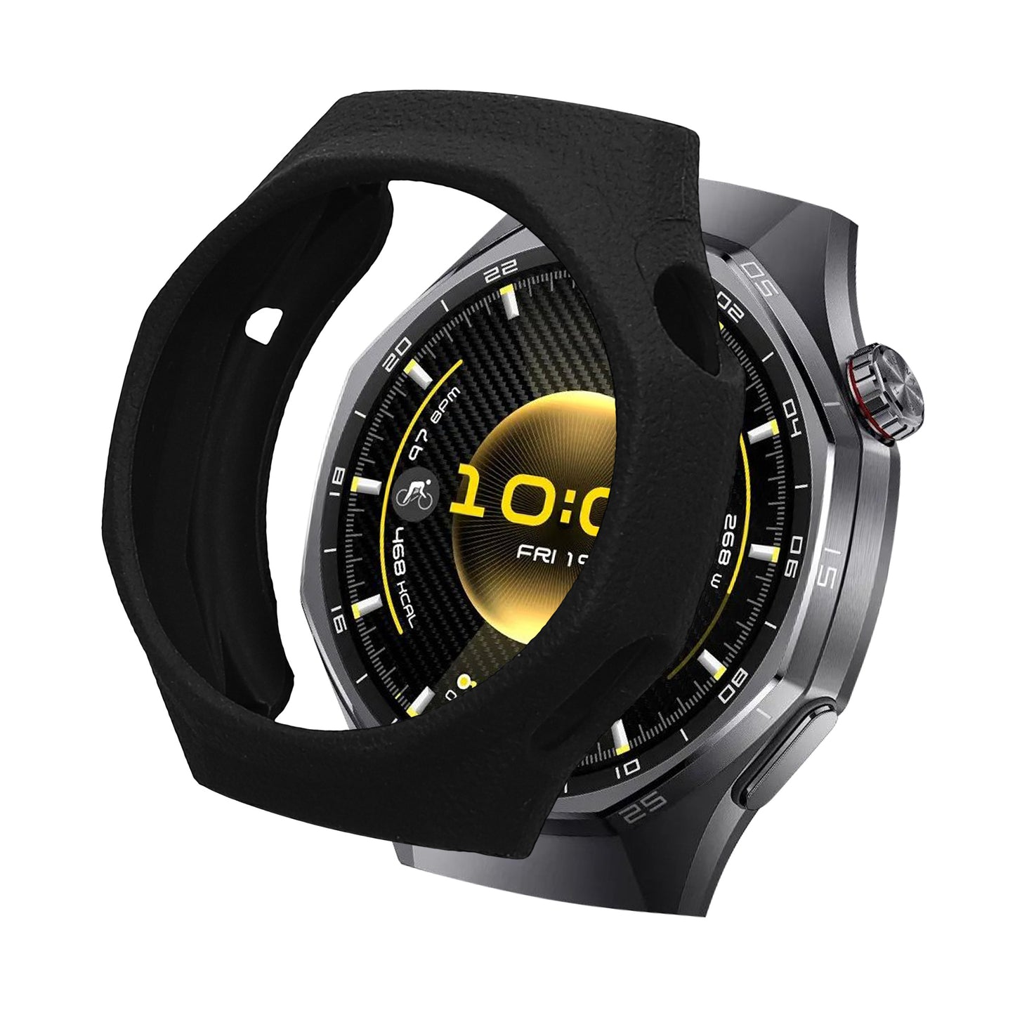 kwmobile Schutzhülle kompatibel mit Huawei Watch GT6 Pro 46mm Hülle - Fitness Tracker Case aus TPU - Soft Smartwatch Case Schwarz Schwarz  