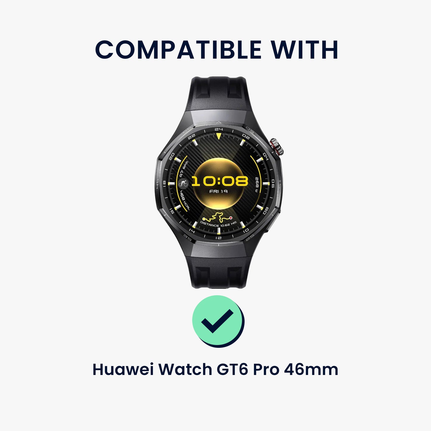 kwmobile Case Compatible with Huawei Watch GT6 Pro 46mm Case Fitness Tracker Cover Soft Smartwatch Case