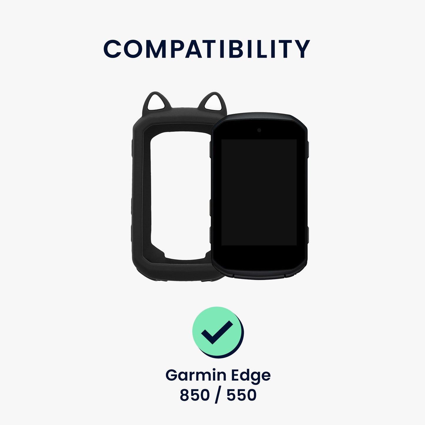 kwmobile Case Compatible with Garmin Edge 850 / 550 - Back Cover for Bike GPS Computer - Protective Cover Bike Computer