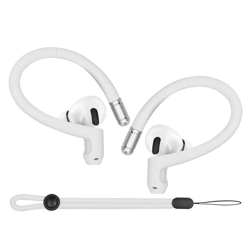kwmobile Ohrbügel für In-Ear-Kopfhörer kompatibel mit Apple Airpods 1 / 2 / 3 / 4 / Pro 1 / Airpods Pro 2 Halterung - Ohr Halterung für Bluetoooth Kopfhörer - Weiß Weiß  
