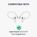 kwmobile Ear Hooks for In-Ear Headphones compatible with Apple AirPods 1 / 2 / 3 / 4 / Pro 1 / AirPods Pro 2 Holder - Ear Holder for Bluetooth Headphones