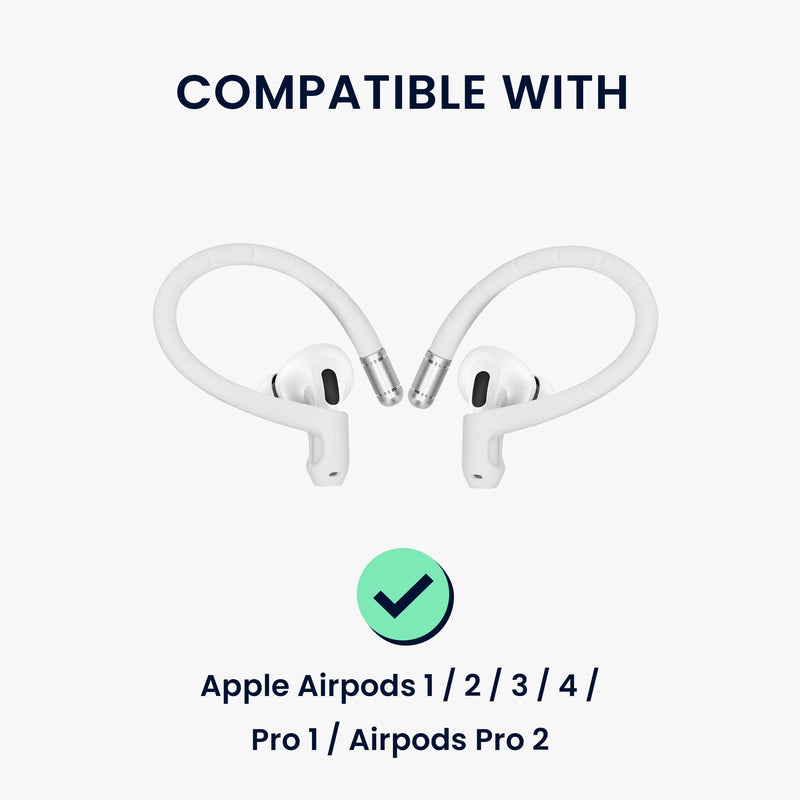 kwmobile Ear Hooks for In-Ear Headphones compatible with Apple AirPods 1 / 2 / 3 / 4 / Pro 1 / AirPods Pro 2 Holder - Ear Holder for Bluetooth Headphones