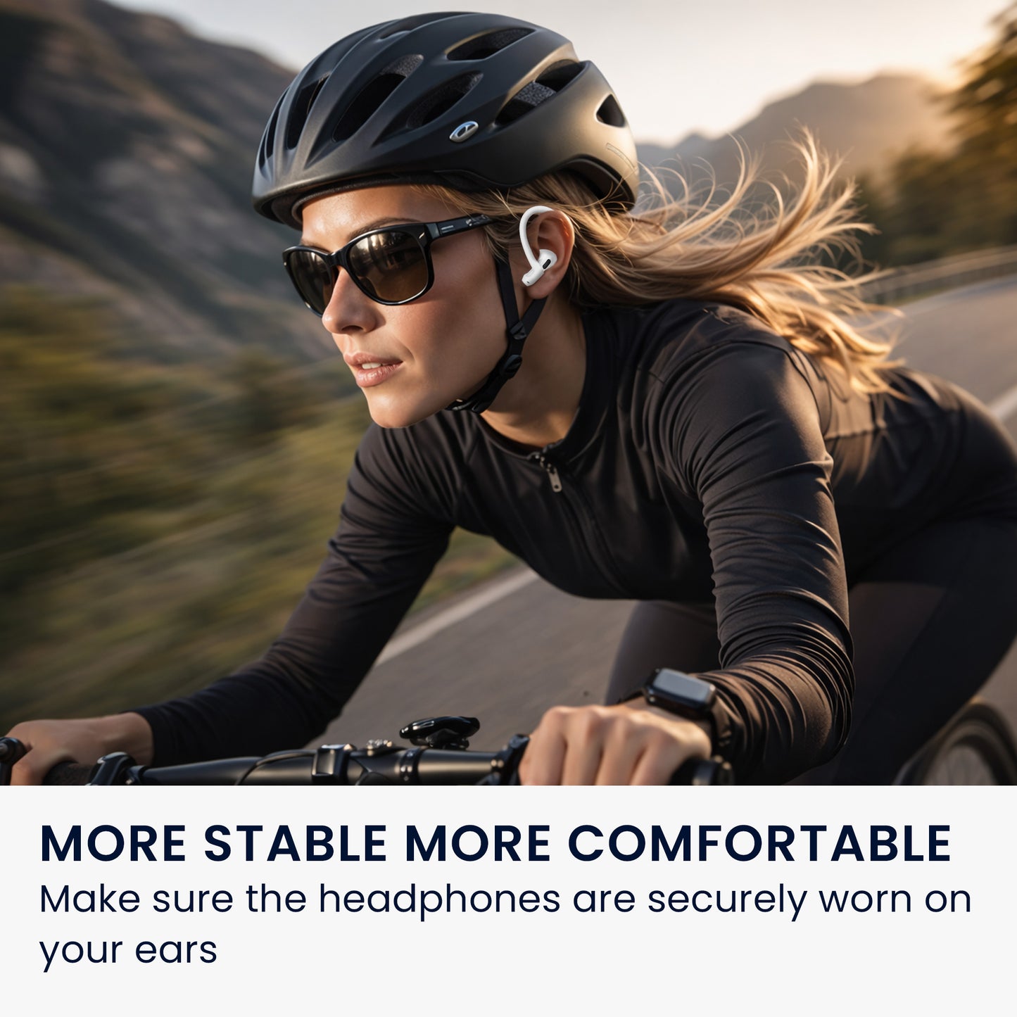 kwmobile Ear Hooks for In-Ear Headphones compatible with Apple AirPods 1 / 2 / 3 / 4 / Pro 1 / AirPods Pro 2 Holder - Ear Holder for Bluetooth Headphones