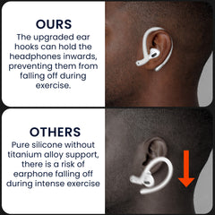 kwmobile Ohrbügel für In-Ear-Kopfhörer kompatibel mit Apple Airpods 1 / 2 / 3 / 4 / Pro 1 / Airpods Pro 2 Halterung