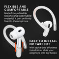 kwmobile Ear Hooks for In-Ear Headphones compatible with Apple AirPods 1 / 2 / 3 / 4 / Pro 1 / AirPods Pro 2 Holder - Ear Holder for Bluetooth Headphones
