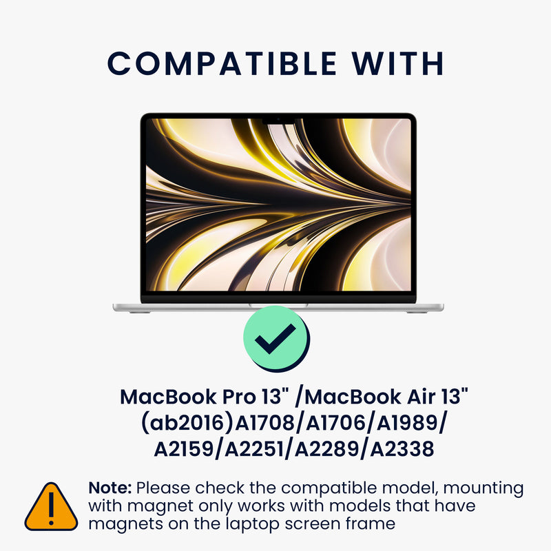 kwmobile Privacy Screen Protector for Apple MacBook Pro 13.3 M1 M2 Film Anti-Spy Screen Privacy Film Laptop Film Magnetic Anti-Spy Film Laptop Protection