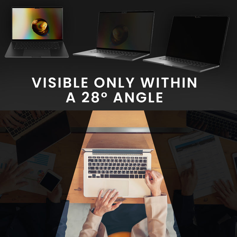 kwmobile Privacy Screen Protector for Apple MacBook Pro 13.3 M1 M2 Film Anti-Spy Screen Privacy Film Laptop Film Magnetic Anti-Spy Film Laptop Protection