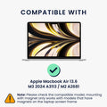 kwmobile Privacy Screen Protector for Apple MacBook Air 13.6 M3 2024 A3113 / M2 A2681 Film - Anti-Spy Privacy Screen - Laptop Film - Laptop Protection