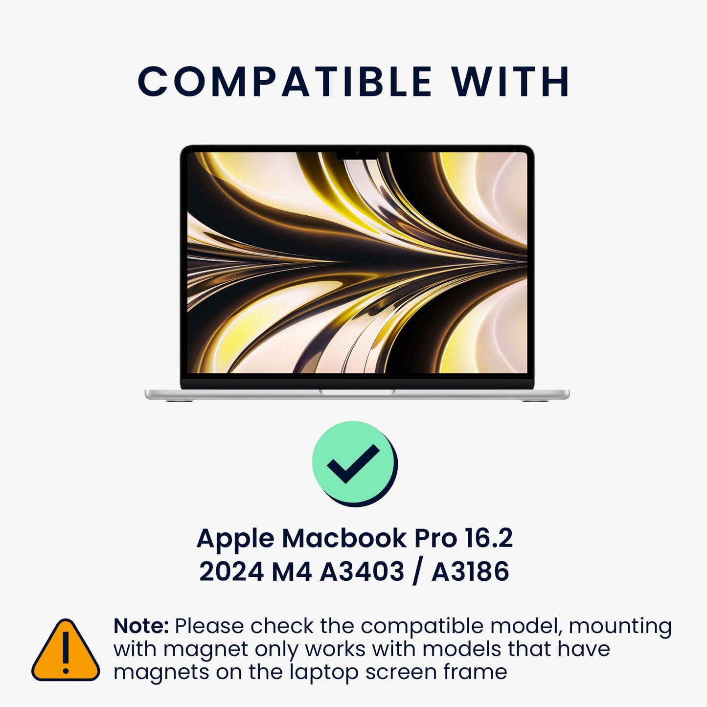 kwmobile Privacy Screen Protector for Apple MacBook Pro 16.2 2024 M4 A3403 / A3186 Film - Privacy Screen - Magnetic Laptop Film - Anti-Spy Film - Laptop Protection