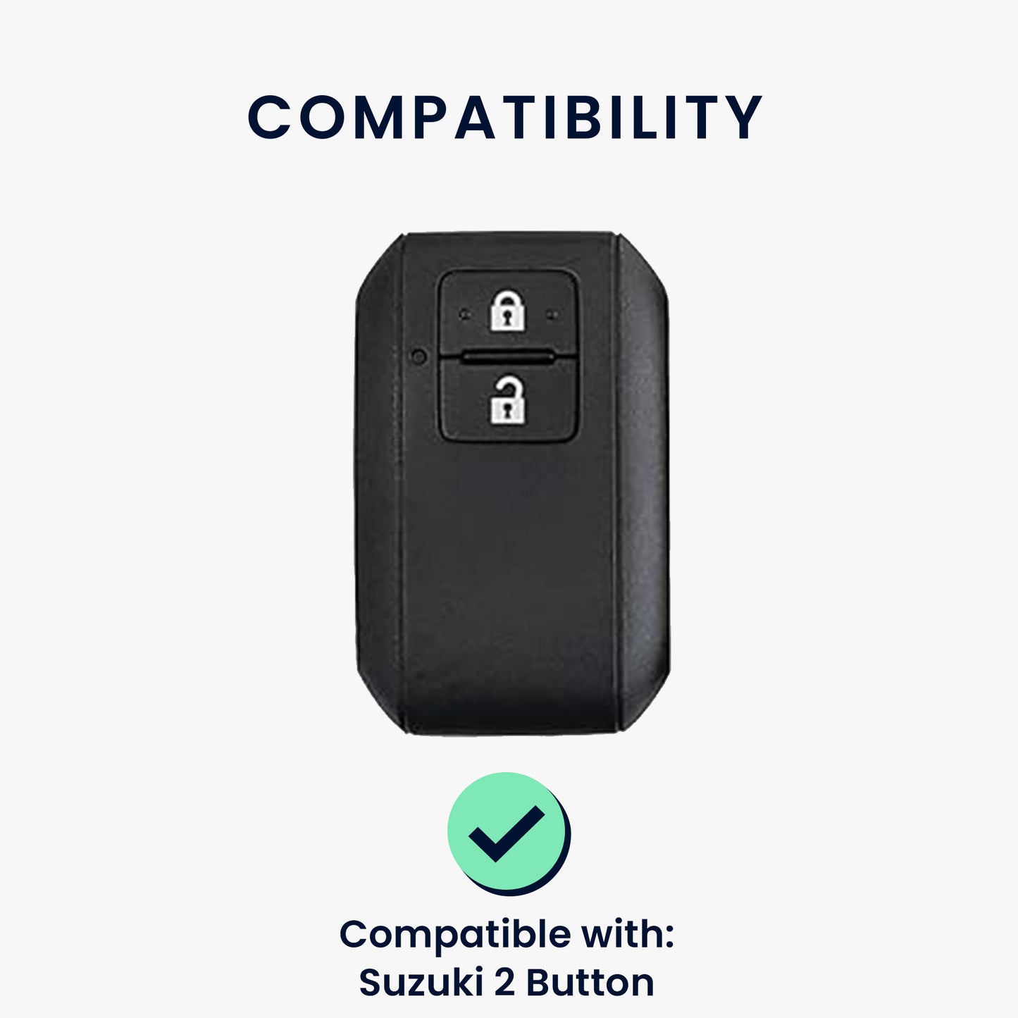 kwmobile Car Key Cover Compatible with Suzuki 2-Button Car Key Keyless Go Cover