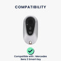 kwmobile Car Key Cover compatible with Mercedes Benz 3-Button Smart Car Key Cover