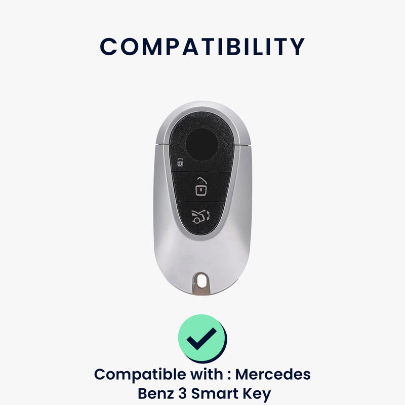 kwmobile Car Key Cover compatible with Mercedes Benz 3-Button Smart Car Key Cover