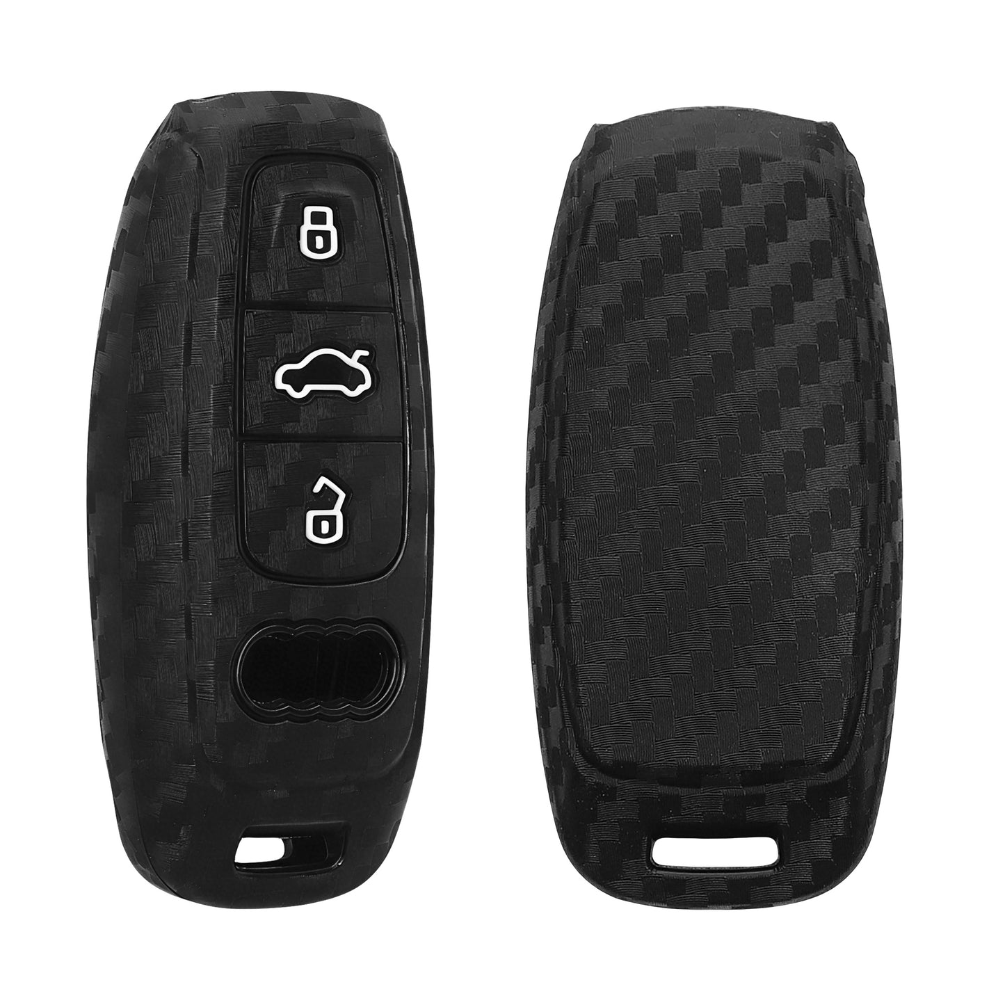 kwmobile Car Key Cover Compatible with Audi A6 A7 A8 Q7 Q8 3-Button Car Key Keyless Cover