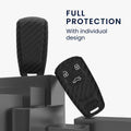 kwmobile Car Key Cover Compatible with Audi 3 Button Smart Key (Keyless Go Only) Cover