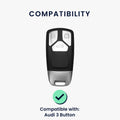 kwmobile Car Key Cover Compatible with Audi 3 Button Smart Key (Keyless Go Only) Cover