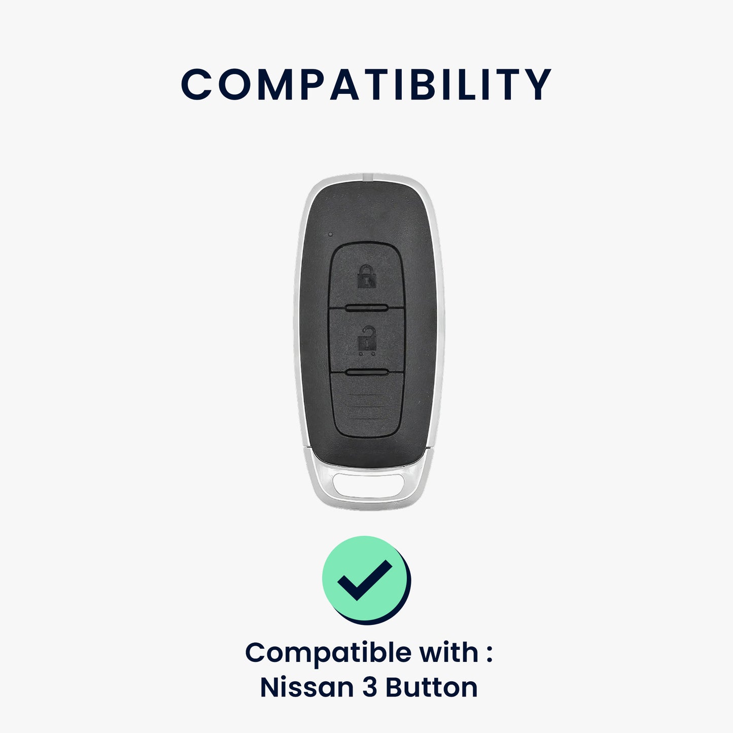 kwmobile Car Key Cover Compatible with Nissan 3-Button Ariya B6 B9 X-Trail T33 Qashqai Case - Key Fob Cover Carbon