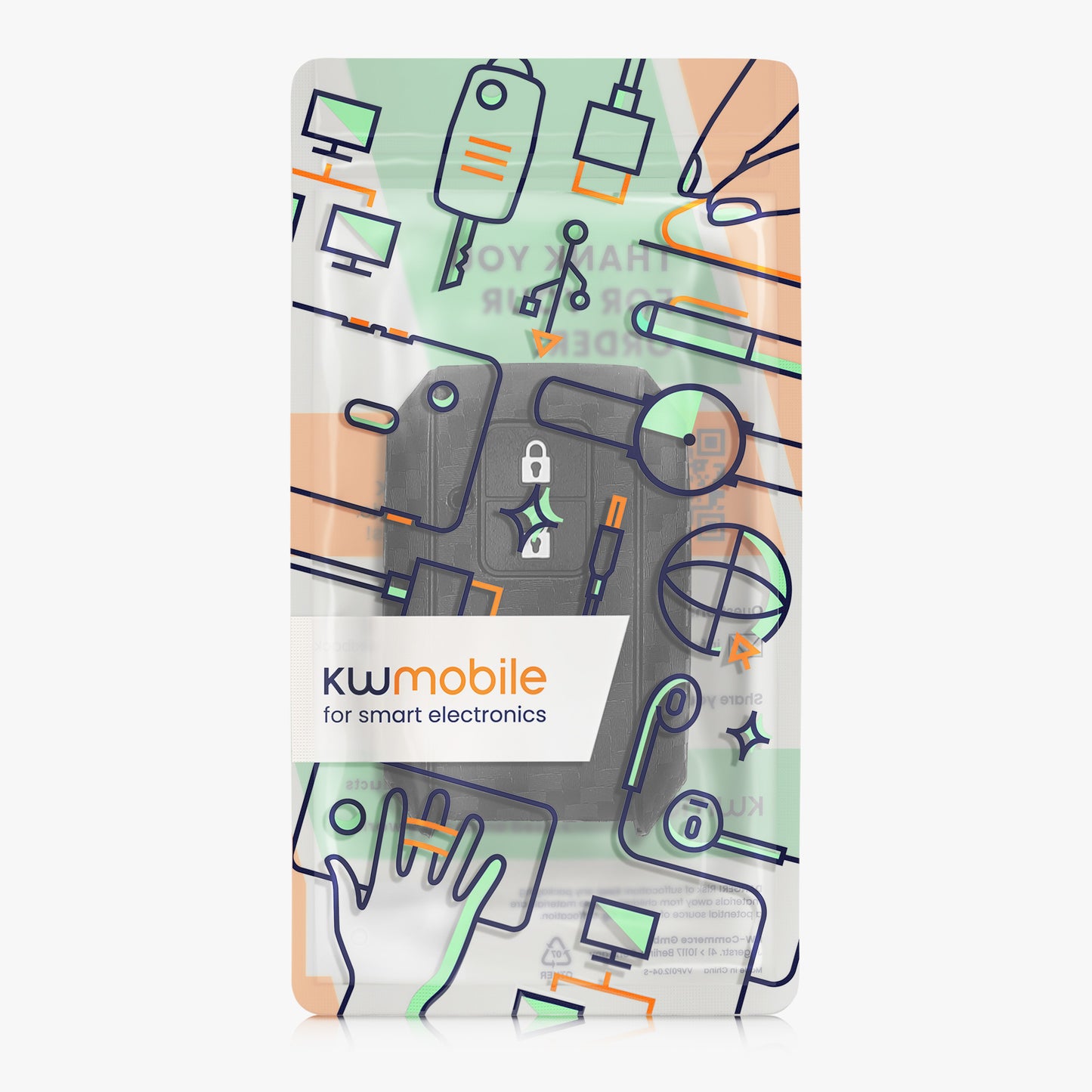 kwmobile Car Key Cover Compatible with Suzuki 2-Button Car Key Keyless Go Cover