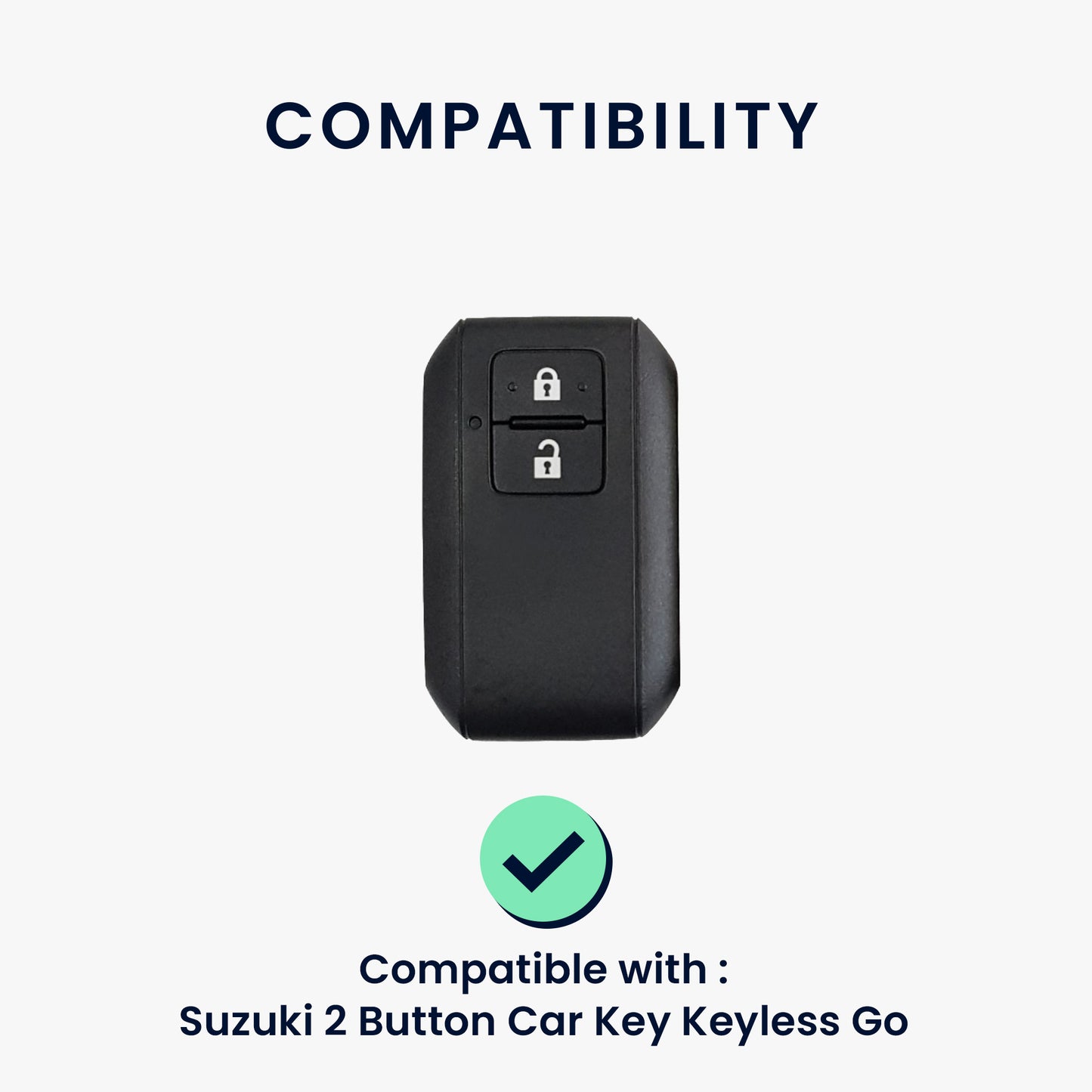 kwmobile Car Key Cover Compatible with Suzuki 2-Button Car Key Keyless Go Cover