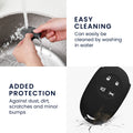 kwmobile Car Key Cover Compatible with Fiat 500E 4-Button Car Key Cover