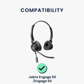 kwmobile Ear Pads for Jabra Engage 50 / Engage 30 Earpad Replacement Parts Headphone Replacement Pads for Over Ear Headphones
