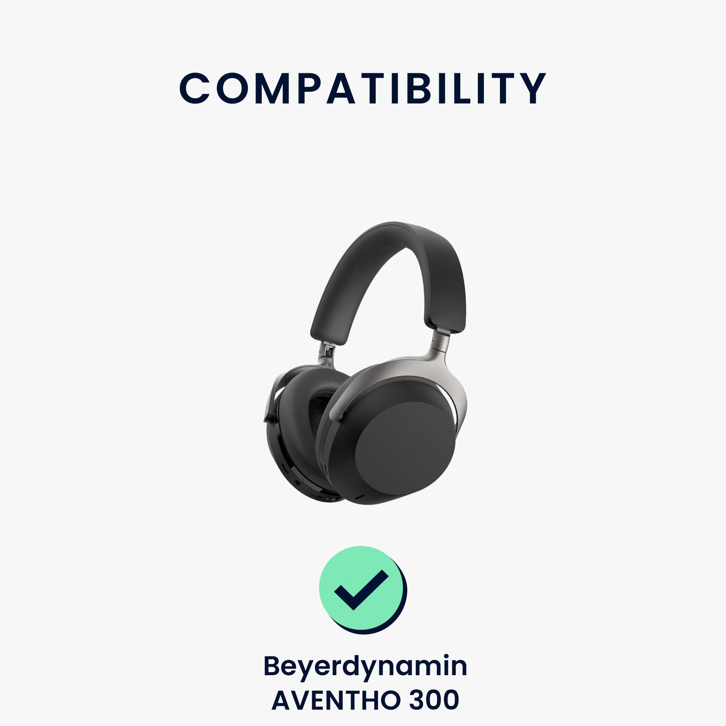 kwmobile Ear Pads for Beyerdynamic AVENTHO 300 Ear Cushions Replacement Ear Pads Headphone Spare Parts Headphone Replacement Pads Over Ear Headphones