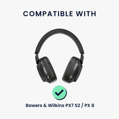 kwmobile Ersatz Bügelpolster kompatibel mit Bowers & Wilkins PX7 S2 / PX 8 - Kopfhörer Ersatz Polster - Schwarz