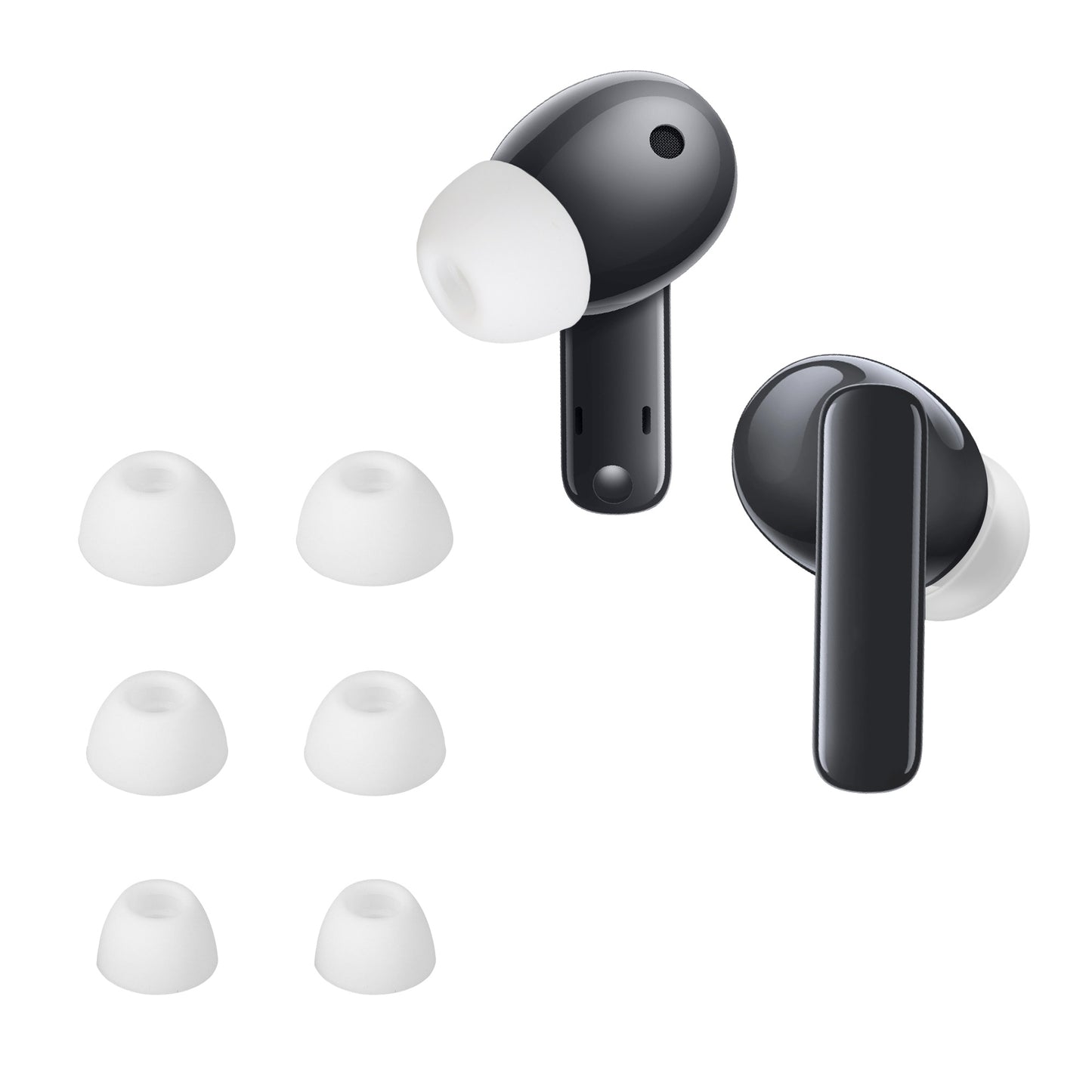 kwmobile 6x Polster kompatibel mit Huawei Freebuds 5i - 3 Größen - Silikon Ohrstöpsel In-Ear Kopfhörer Weiß  