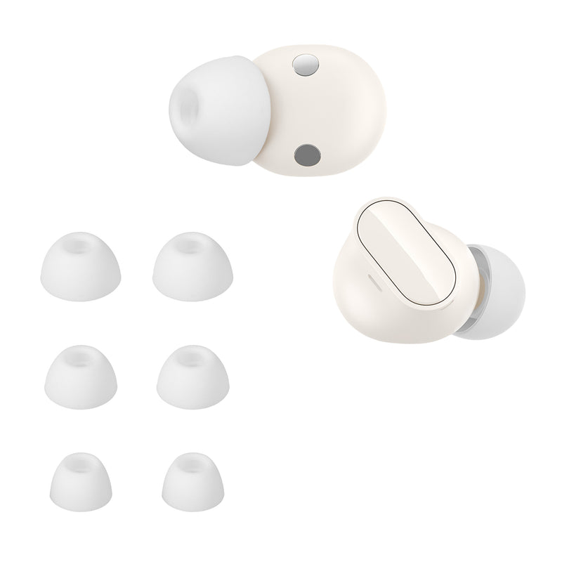 kwmobile 6x Polster kompatibel mit Beats Studio Buds + - 3 Größen - Silikon Ohrstöpsel In-Ear Kopfhörer Weiß  