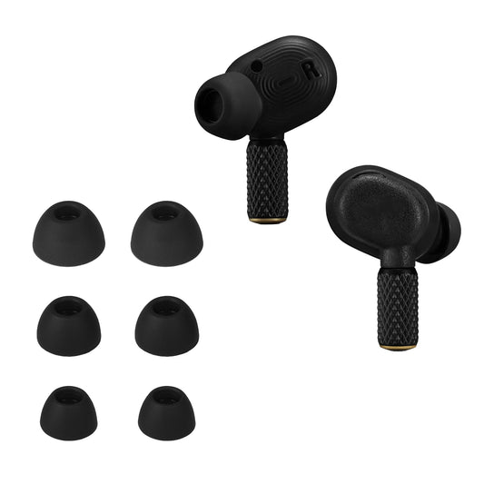 kwmobile 6x Polster kompatibel mit Marshall Motif II ANC - 3 Größen - Silikon Ohrstöpsel In-Ear Kopfhörer Schwarz  