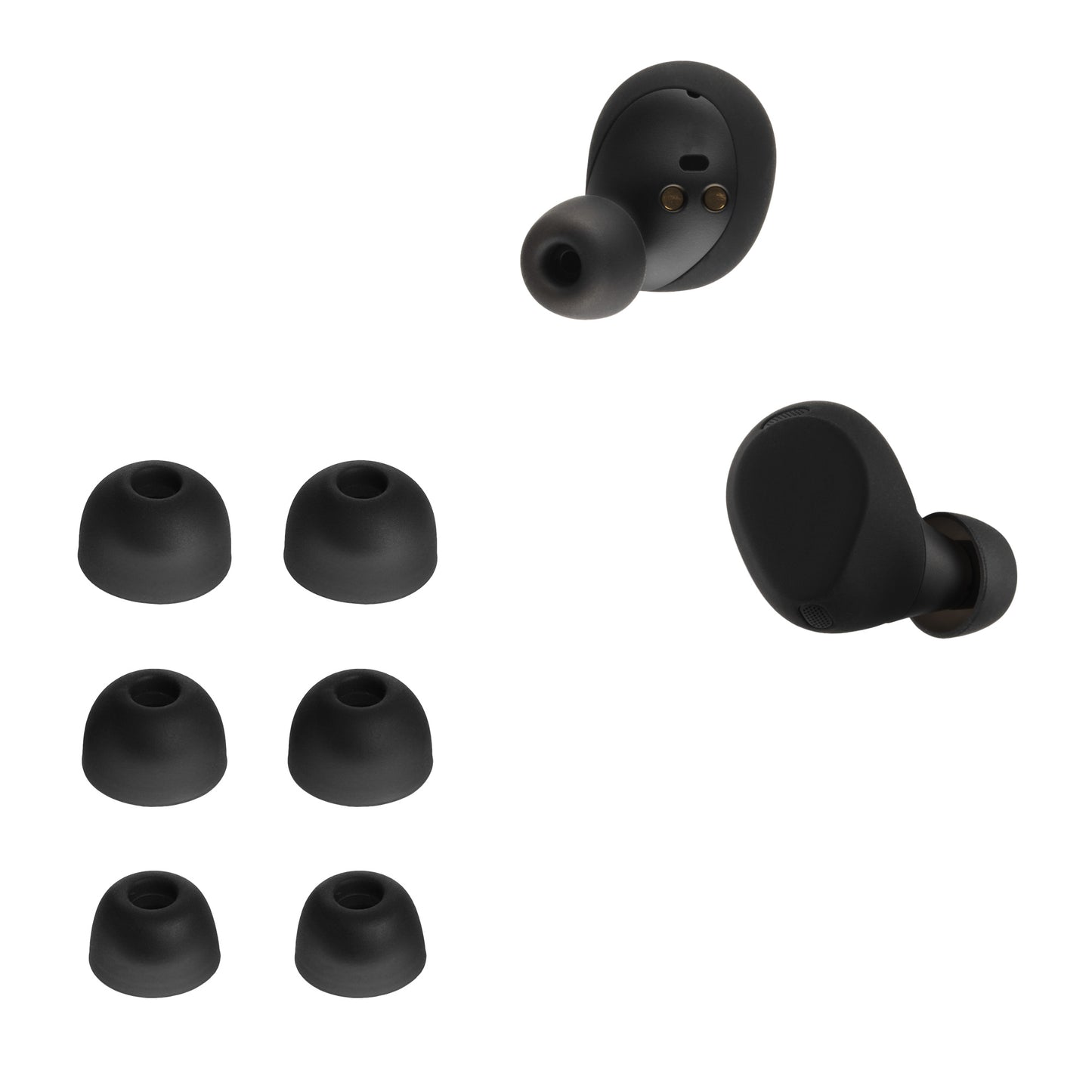 kwmobile 6x Polster kompatibel mit Jabra Elite 8 Active - 3 Größen - Silikon Ohrstöpsel In-Ear Kopfhörer Schwarz  