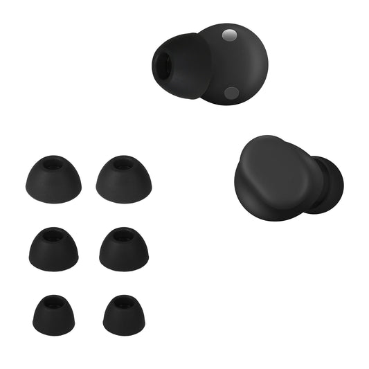 kwmobile 6x Polster kompatibel mit Beats Solo Buds - 3 Größen - Silikon Ohrstöpsel In-Ear Kopfhörer Schwarz  