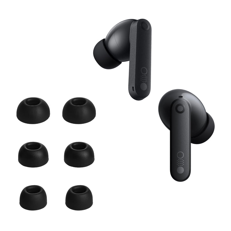 kwmobile 6x Polster kompatibel mit CMF by Nothing Buds Pro 2 - 3 Größen - Silikon Ohrstöpsel In-Ear Kopfhörer Schwarz  
